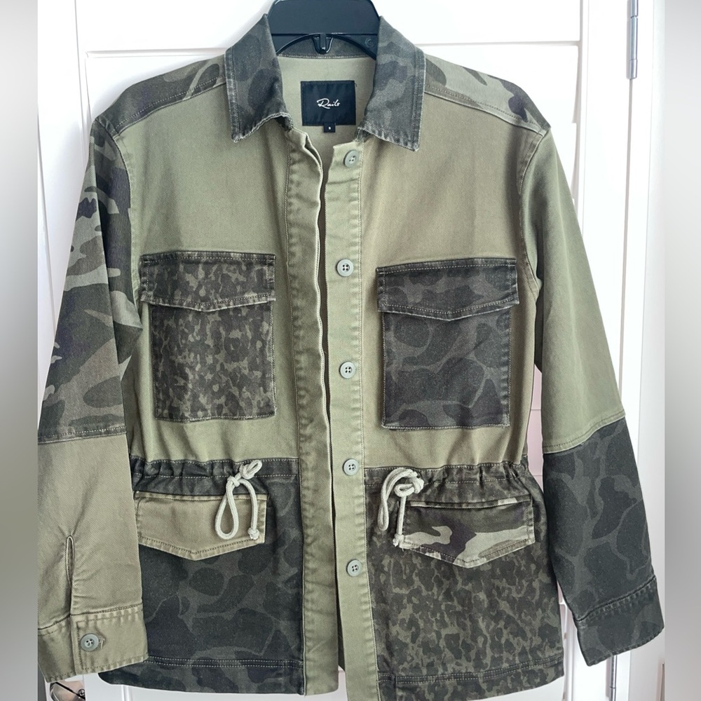 Rails Evan Trio women's olive colorblock Camo Jacket